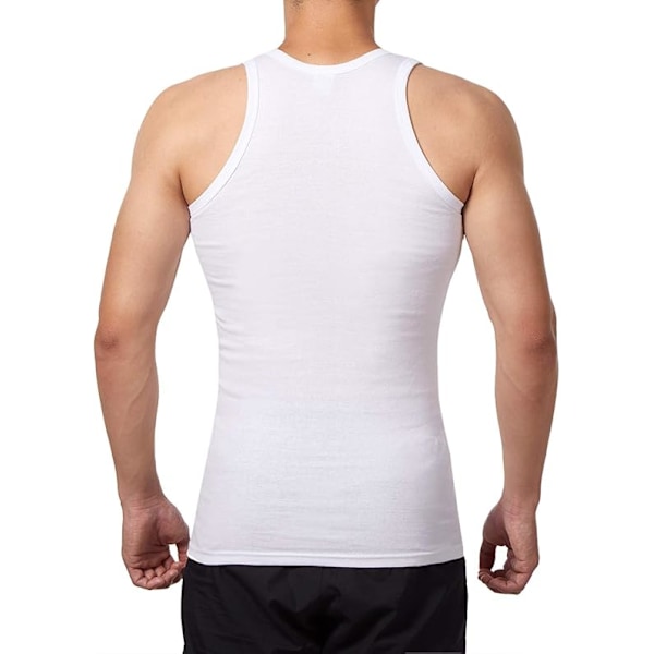 5-pack Herrtanktoppar 100% Bomull Tanktop Lingerie (Vit*5)-XXL
