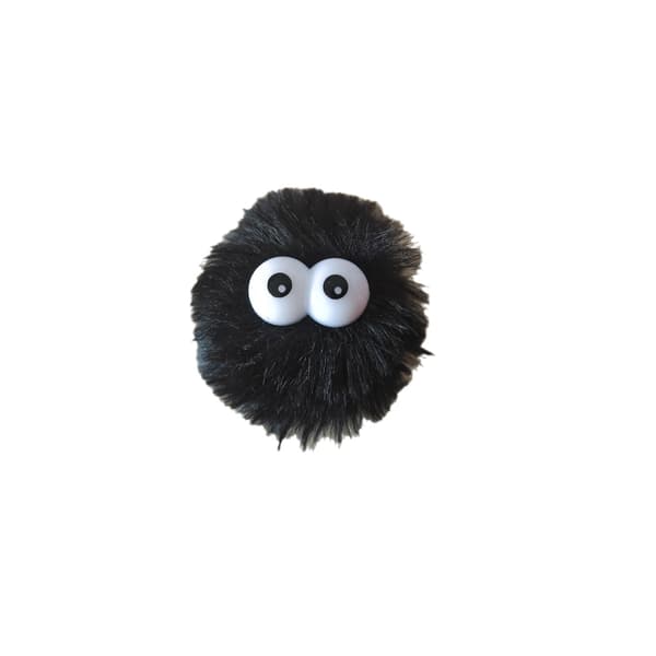 2-pack svarta pälsboll-bilaromaterapi-klämmor