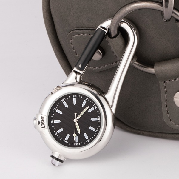 Digital Carabiner Watch Clip on Quartz Watch Multifunctional Cara