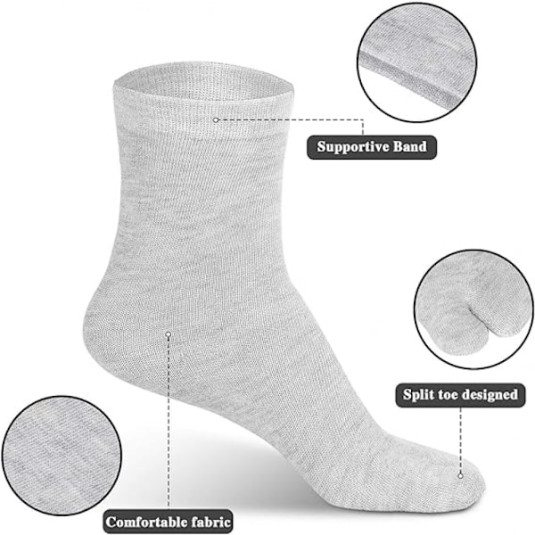 3 Par Flip Flop Unisexstrumpor Dela Tåstrumpor Tåstrumpor för Män Pojkar Kvinnor