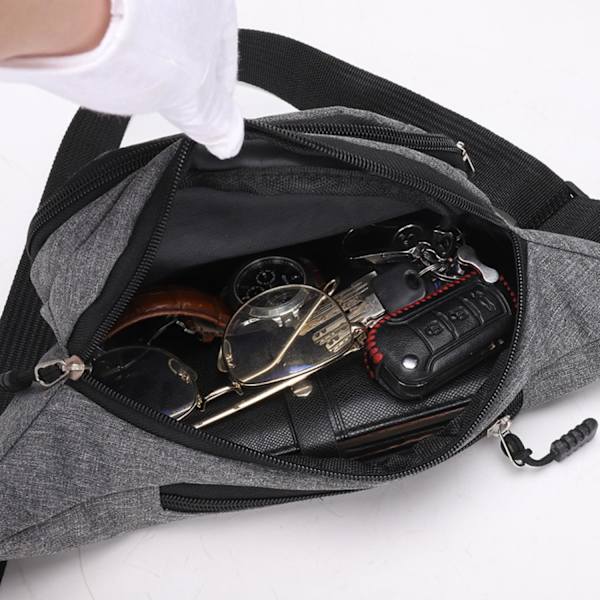 (Blå) Bältesväska - Telefonväska Crossbody - Superlätt - 100g - Bältesväskor - Midjeväska för Resor - På Språng - Påse Väska - för Resor