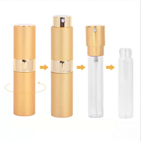 Påfyllningsbara parfymflaskor set - 7 delar - Mini parfymflaska - Parfymförstövare set - 10 ML - Förstövarflaskor tomma - Reseb