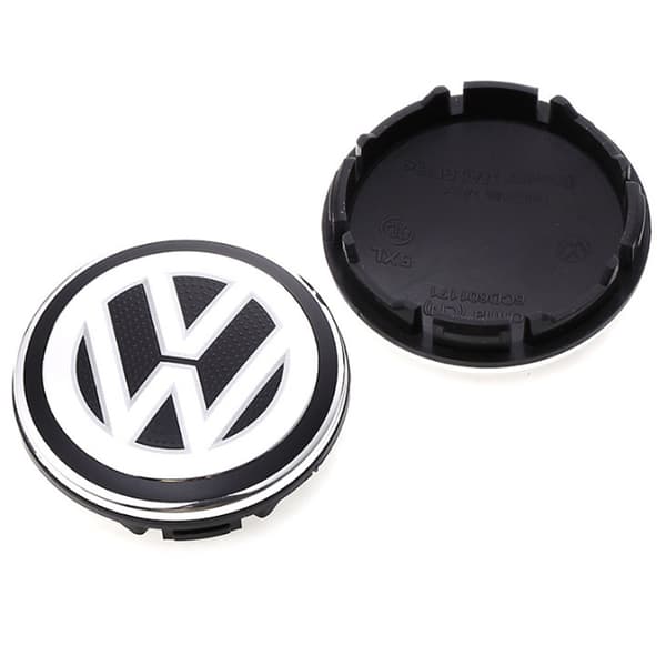 4 st 56mm navkapslar för Volkswagen, däckdekorationslogotyp