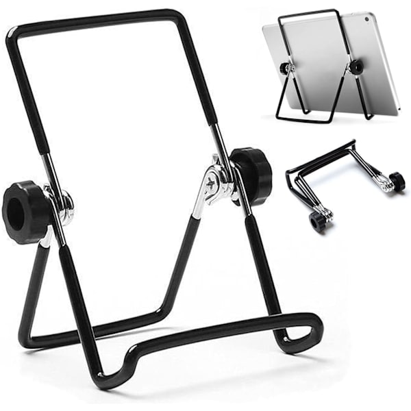 Justerbar Tablet Stativholder, Skridsikker Foldbar Holder Cradle Passer til 9-12,9\" Tablets, iPad, Samsung og Kindle Fire, Stativ