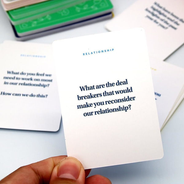 150 kort Icebreaker Deeper Talk Deck af Bestself Samtale Party Board Card Game Fuld Engelsk blå