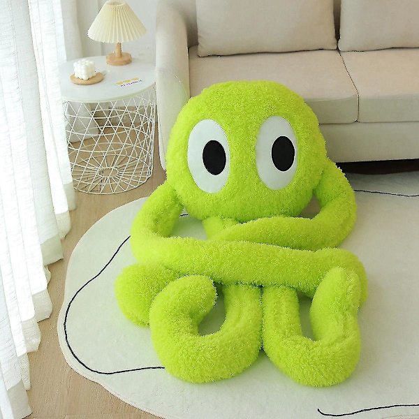 Plush Oktopus Alien Leke - Stoppet Langbeint Pute Sofa Dekor green 100cm
