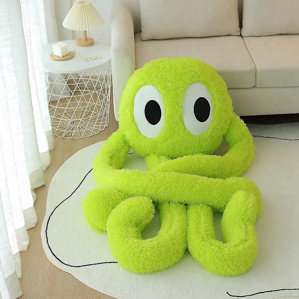 Plush Oktopus Alien Leke - Stoppet Langbeint Pute Sofa Dekor green 200cm