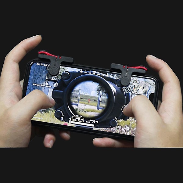 1 Set Mobilspelkontroll Gamepad Trigger Aim-knapp Joystick för Telefon