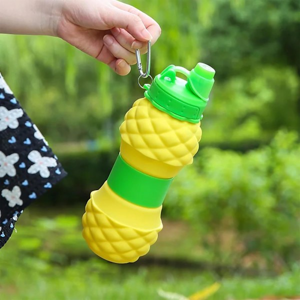 Silikoninen Kasaan Taittuva Vedenpullo, 700ml Taittuva Vedenpullo, Kannettava Matkavedenpullo BPA-Vapaa Vuotamaton Juomapullo