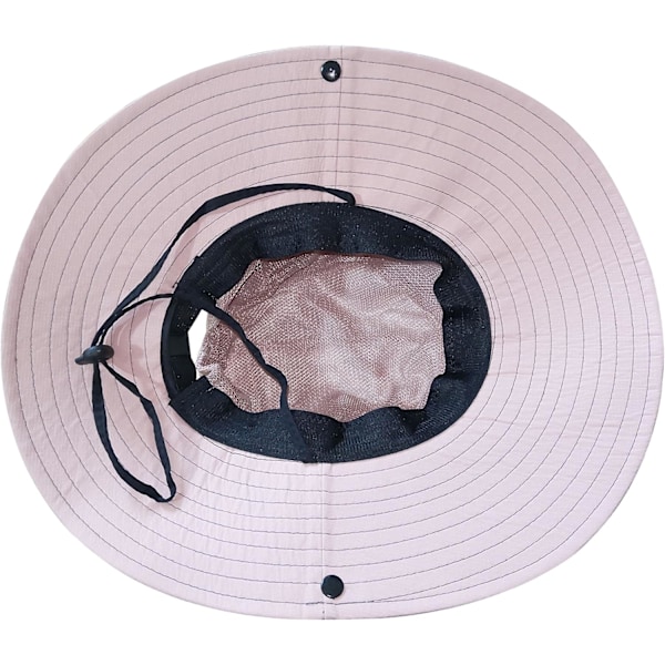 Naisten Poninhäntä Auringonhattu UV-Suojaus Taitettava Verkko Leveä Reuna Ranta Kalastushattu Two-color adult—pink