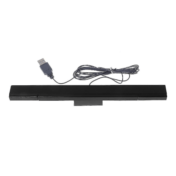 Sensor Bar Trådløs Mottaker Ir Signal Ray Usb Plugg Erstatning For Wii Fjernkontroll - Svart