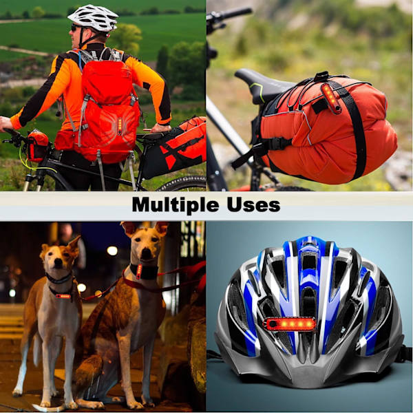 USB Genopladeligt LED Cykel Baglygte 2 Pak, Lys Cykel Baglygte Sikkerhedsblinklys