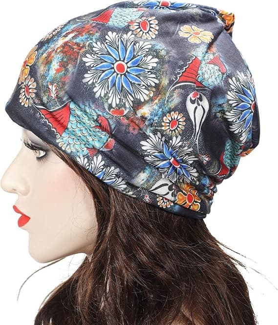 Sommerhatt for kvinner - Tynn, lett og blomstrete beanie