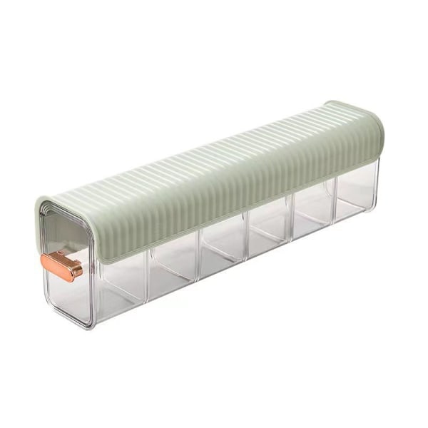 6-fack stansfri multifunktionell förvaringslåda, strumpor underkläder väggmonterad lådarrangör för kläder strumpor underkläder underkläder Light green