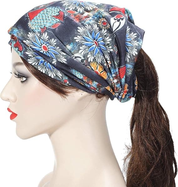 Kvinders Sommer Tynd Beanie Hat Blomster Let Slouchy Hat
