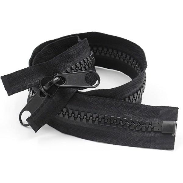 Kaksipuolinen vaateketjutakki unisex musta DIY-tarvike