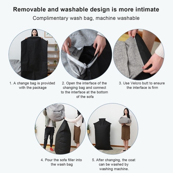 Inomhus Utomhus Vuxna Sittpuff Spelstol Extra Stor Sittpuff Överdrag Röd M Red M