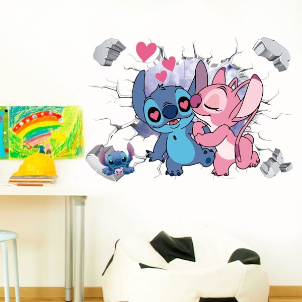 3D Uusi Piirretty Seinätarra Ihastuttava Seinätarra Itseliimautuva Seinätarra Tyttöjen Huoneen Makuuhuoneen Olohuoneen Taide Koti Sisustus Koko：（40X60cm）
