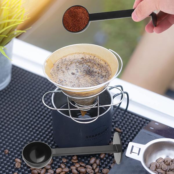 2-i-1 kaffeskopa, återanvändbar måttsked med espressopress 1,77 x 1,96 x 5,90 tum