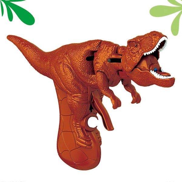 Børns Dinosaur Vandpistol Legetøj, Vandpistol til Børn i Alderen 3-5 år, Børns Lille Vand Spray Pistol, Kan Åbne og Lukke Munden (Sæt med Tre) -GSL brown