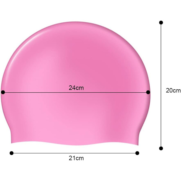 Svømmehue til mænd og kvinder, voksen svømmehue, behagelig pasform, vandtæt svømmehue, silikone unisex svømmehue Pink
