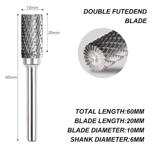 Højhastighedsbor, Die Grinder Bits Dobbelt Rotationsfræserbor, Carbide Die Grinder Bits