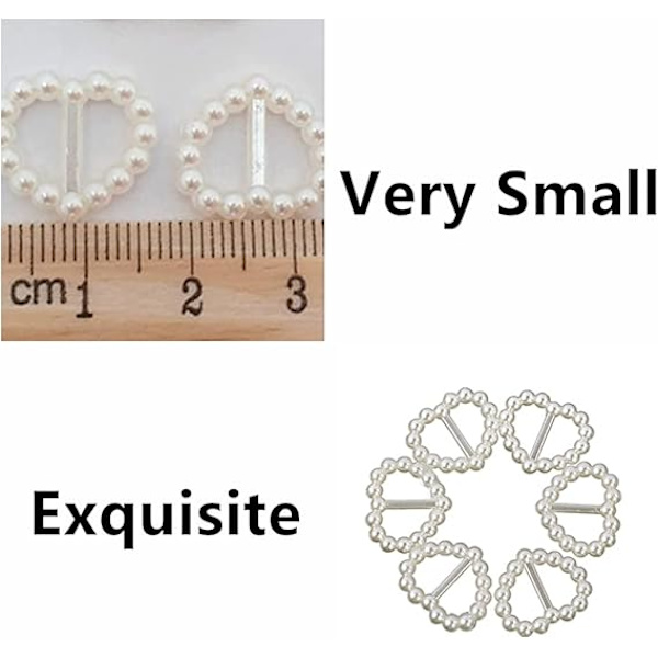 200 stk. Båndspænder Sliders Søde Hjerteformede Rhinestone Spænder Rhinestone Båndspænder til DIY Håndværk Invitation Favor