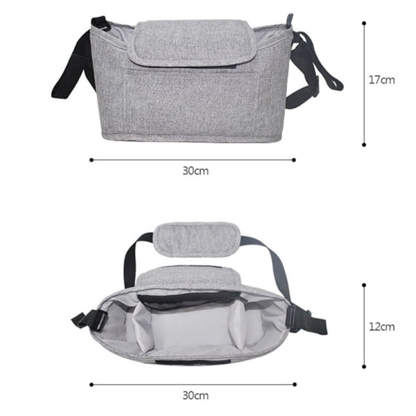 Vogn Hengekøye Bag Vogn Baby Organizer Mamma Bag Svart Black