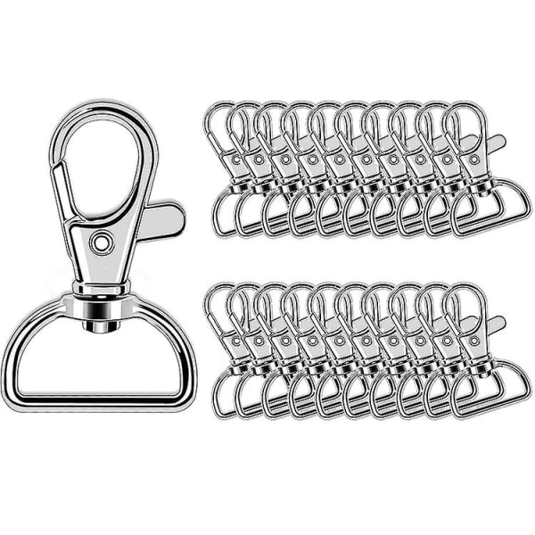 24 stk Nøkkelring Lås Karabiner D-ringer Metall Nøkkelring Svingbar 360 Rotterbar For DIY