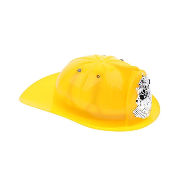 Brandmandshjelm Legetøj Stimuleret Brandmandshjelm Børn Cosplay Hjelm Uddannelsesmæssig Fortykket Brandmandsmærke Hjelm Legetøj Jiyuge Yellow