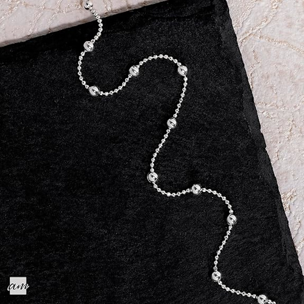 925 Sterling Silver Justerbar Ankelkedja - Klassiska Kedjor Ankelarmband - 9\" till 10\" tum - Flexibel Passform