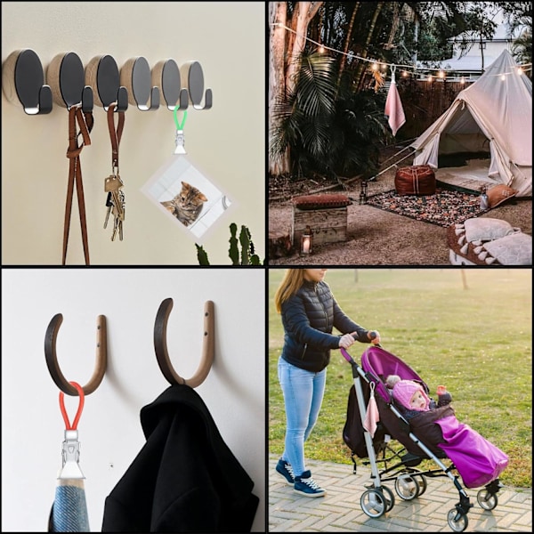 20 stk Håndklehengende Klips, 5 Farger Metall Håndkle Oppbevaringsklips, Flerfarget Badehåndklær Klesklype for Hjem Strand