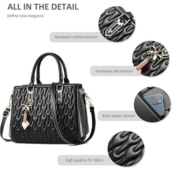 Damdesigner Handväskor Mode Topphandväska Dam Tryckt Handväska Axelväska PU Läder Crossbody Väska Medium Handväskor