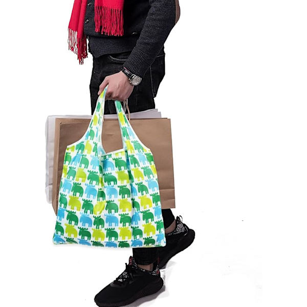 Foldbar Øko-venlig Indkøbspose, Vandafvisende Tote Indkøbspose Genanvendelig Indkøbspose Indkøbspose i Klud til Indkøb Rejser Picnic Cattle