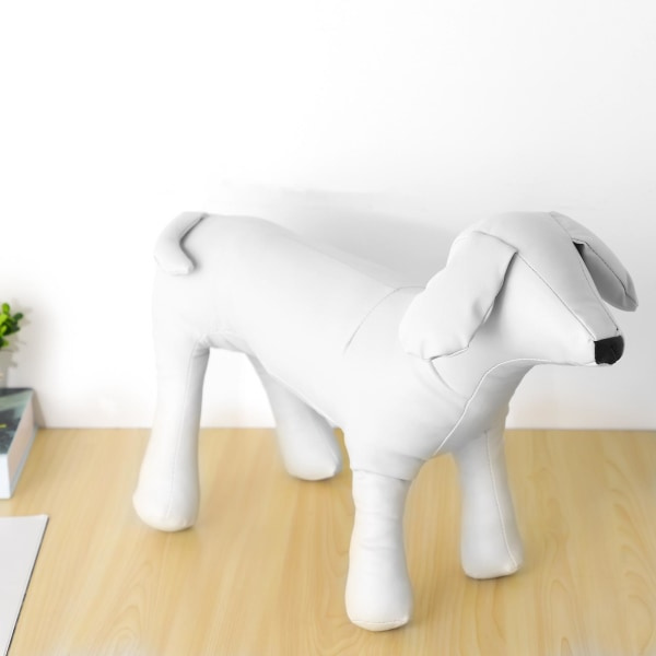 Læder Hunde Mannequiner Stående Stativ Hunde Modeller Legetøj Dyrebutik Display Mannequin