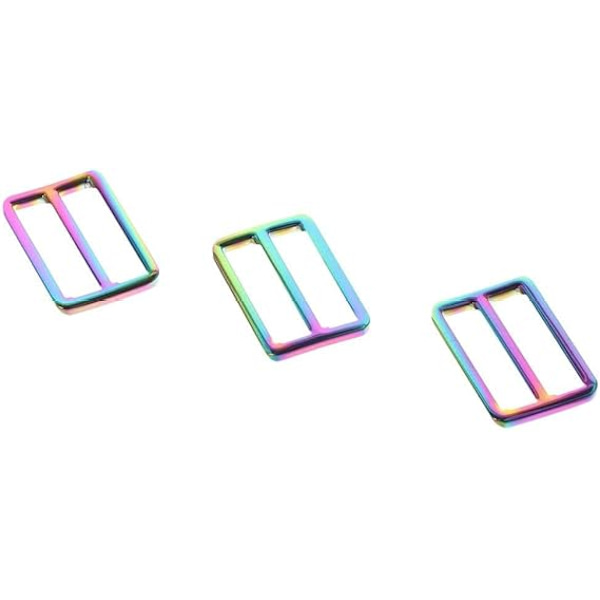 10 stk Regnbue Glidebeslag, 32mm Metall Justerbar Rektangulær Beslag for Håndveske Ryggsekk DIY Tilbehør