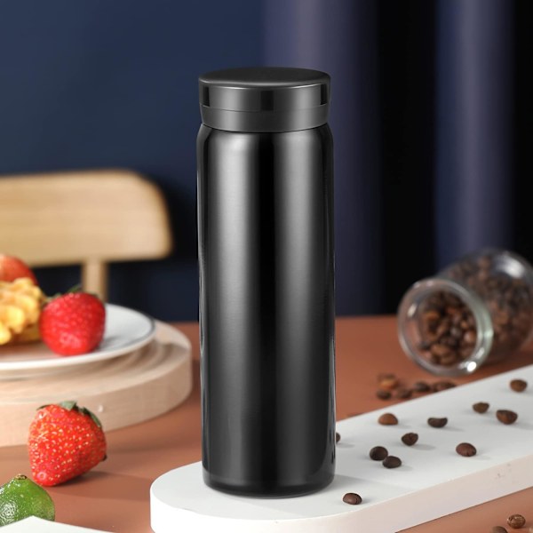 Liten termos, 200 ml vattenflaska, vakuumisolerad termos för varma och kalla drycker