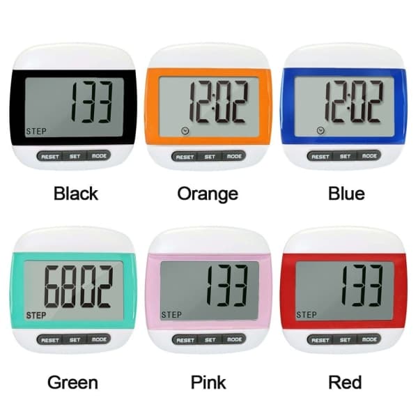 LCD Steppteller Kilometer ROSA Rosa Black