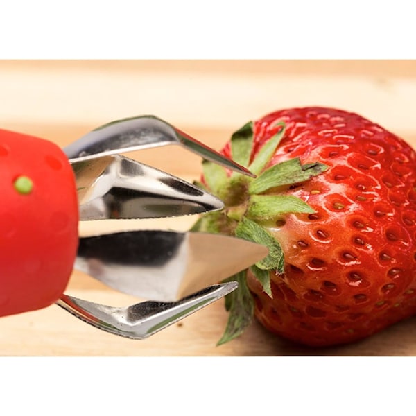 Multi Claw Strawberry Huller i rostfritt stål och plast ABS 2Pcs