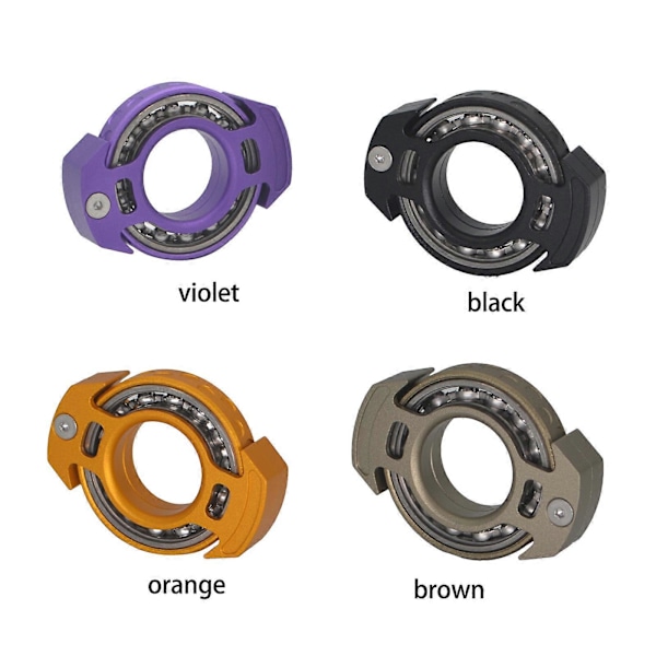 Ny Hot Hand Leksak Multifunktionella Fingerleksaker Rolig UFO Fingertopps Snurra Fidget Aluminium Anti-Stress Vuxna Present Kärnreaktor black