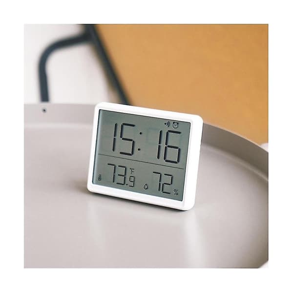 Digitalt hygrometer-termometer med klokke, fuktighetsmonitor og timer