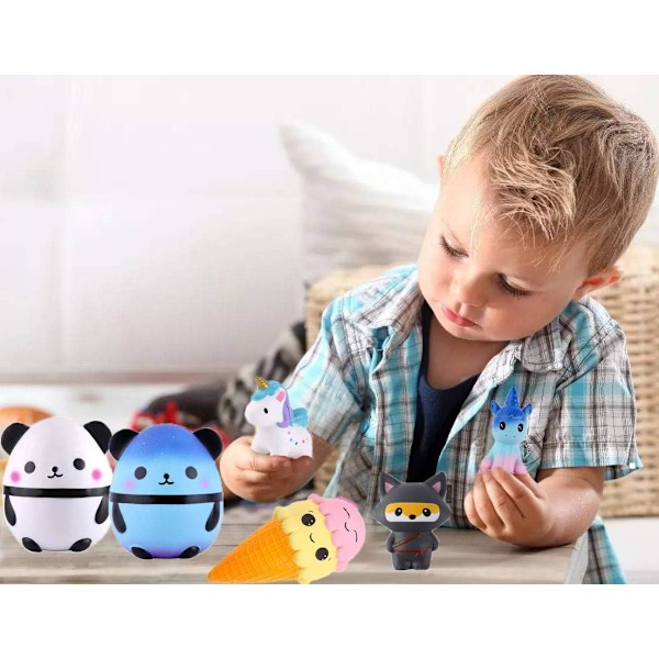 Squishies Panda Ägg Jumbo Squishy Långsamt stigande kläm leksaker Doftande Kawaii Squishies Djurleksak för barn Vuxna 1 st 1pc Large Size