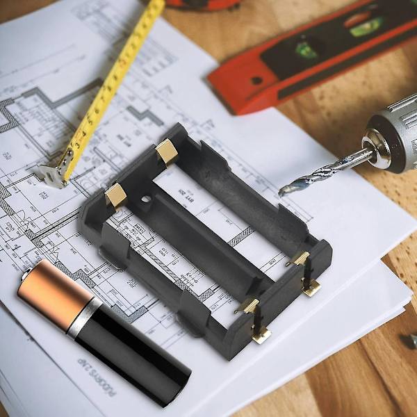 5-pack 2 X 26650 Batterihållare Smd Med Brons Stift 26650 Batteriförvaringslåda -26650-2c-