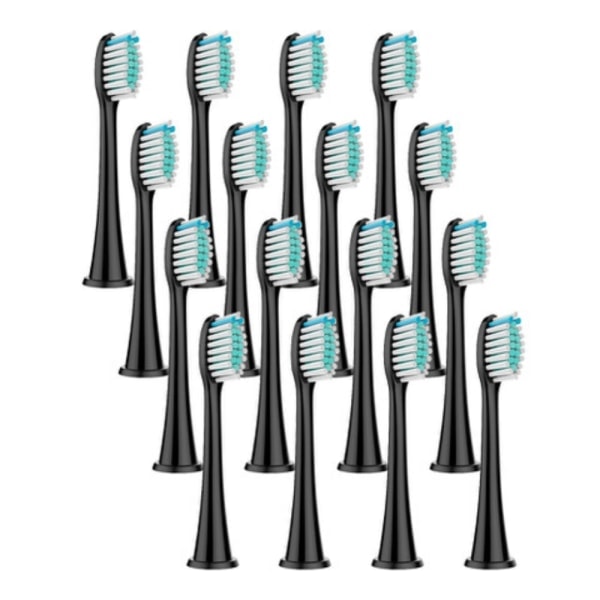 16 kpl Philips Sonicare Series 3, 6, 9 -sarjan vaihtopäitä, musta black