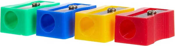 Plast pennvässare - Assorterade (Förpackning om 100)