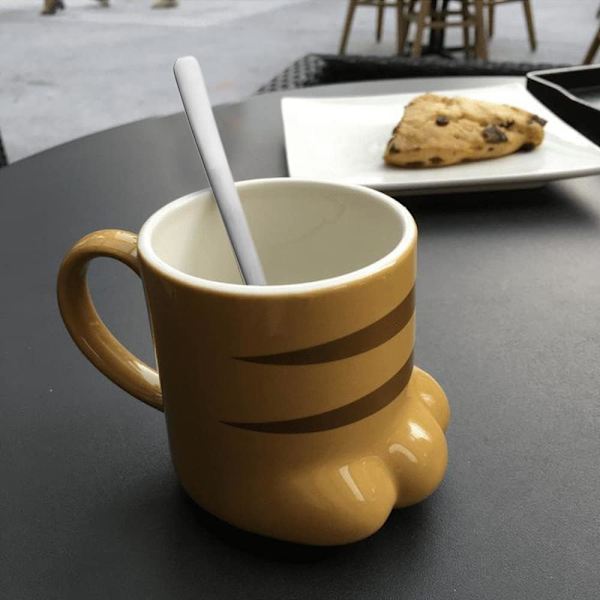 3 st katt tass sked i rostfritt stål, katt tass kaffeskedar, mjölkdryck omröringssked för glass, kaffe, milkshakes, juice, te