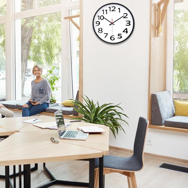 Väggklocka Tyst Icke-tickande 12 Tum/30CM Modern Väggklockor Dekorativ Kvalitet Analog Kvartsklocka Stor
