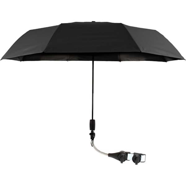 Universell barnvagnsparasoll 360° justerbart parasoll för barnvagn UPF 50+ solskydd barnvagnsparasoll med justerbar klämma Black