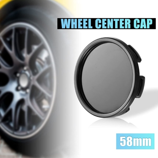 Deksel 58 mm diameter 6 klips Auto Bil Dekk Senter Hub Caps Base