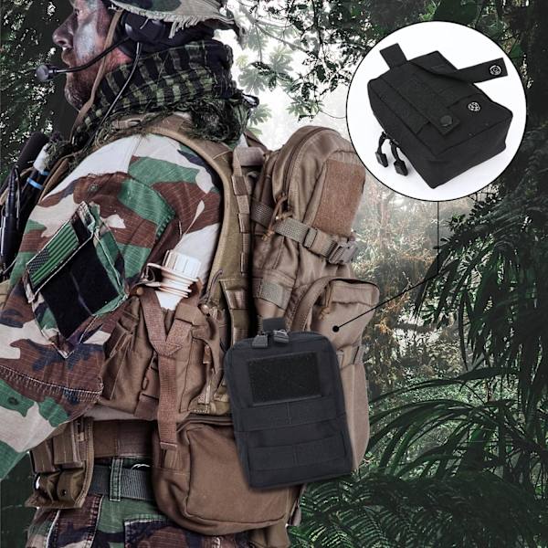 2-pack taktisk väska, midjeväska, EDC-väska, militär liten utrustningsväska för utomhusjakt, camping, vandring, trekking